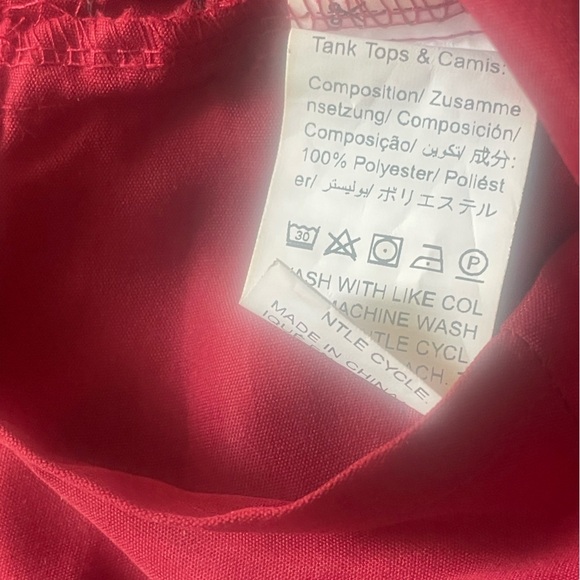 Two piece Red Smocked Tiered Maxi Skirt for Casual Wear size medium - Picture 9 of 9